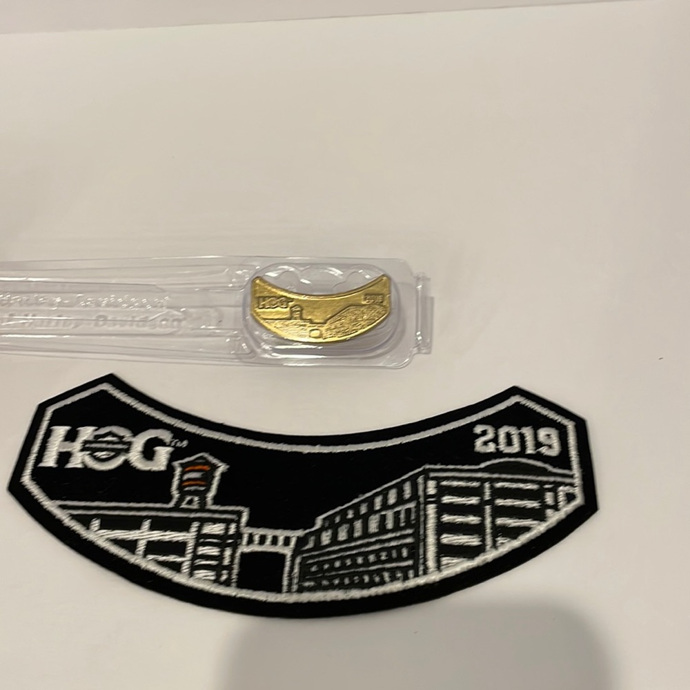 2019 Harley Davidson HOG Jacket Vest Patch and Pin Badge - Picture 2 of 4